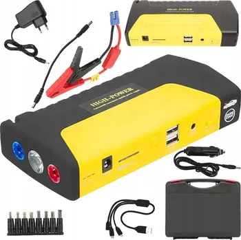 Startovací zdroj POWERBANKA JUMP STARTER Startovací zdroj (stanice) do auta 12V DISPLEJ 16800mAh