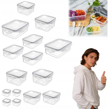 Dóza na potraviny SADA OBĚDOVÝCH BOXŮ 15 KS - KRABIČKY NA JÍDLO, SNÍDAŇOVÉ BOXY