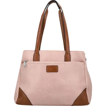 Kabelka Trendy dámská koženková kabelka na rameno Remiga, světle růžová
