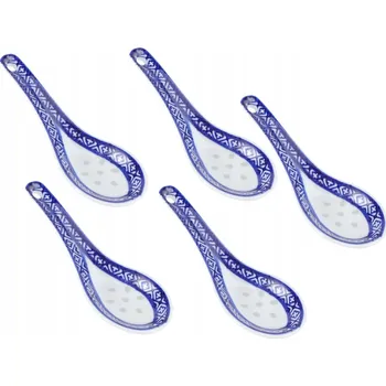 Příbor MODRO-BÍLÁ LŽÍCE Z JAPONSKÉHO PORCELÁNU, LŽÍCE NA POLÉVKU, DOPLŇKY NA STŮL, 4 KS