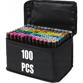 Fixy 100 barev alkoholové fixy popisovače fixy oboustranná sada