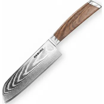 Kuchyňský nůž Santoku nůž Seburo HOGANI Damascus, 17,5 cm