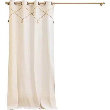 Sprchový závěs Douceur d'intérieur Okenní závěs LACIA s jutovým dekorem, 140 × 240 cm