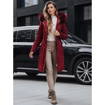 Dámská parka dámská Bunda zimní parka FERNAYA TY5113 Barva: Bordová, Velikost: M
