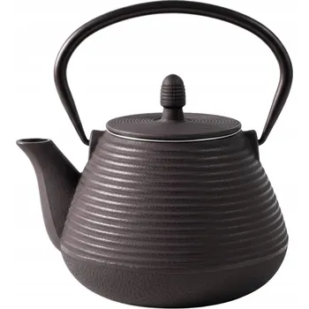 Konvice na čaj KONVICE LITINOVÁ ZÁZVOROVÁ S VAŘIČEM 1000 ML YUKI ČERNÁ NA ČAJ