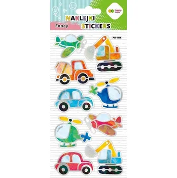 samolepka Samolepky Fancy 3D Vehicles Fun dopravní prostředky Happy Color
