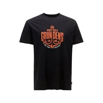 Pánské tričko Grundéns Logo Anchor SS T-Shirt Black Velikost: XXL