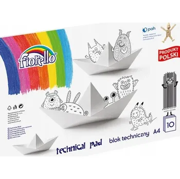 Sešit Technický blok Fiorello A4, 10 listů, bílý