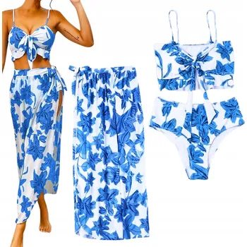 Dámské plavky Dvoudílné plavky s pareem, dámské bikiny s tvarujícím efektem a vysokým pasem, velikost M