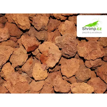 Dekorace do akvária Červená láva 5 - 10 cm 1 kg