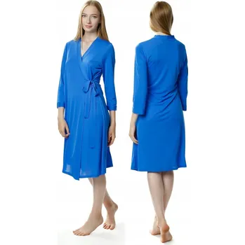 Dámské spodní prádlo Elegantní dámský peniuár Wiktoria safírový, velikost 46