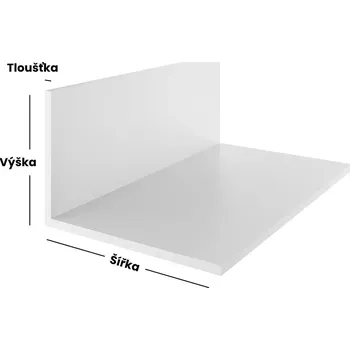 Příslušenství k oknu Krycí rohová lišta 30/30/6000 začišťovací plastová lišta