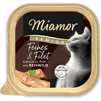 16x100 g Miamor Feines & Filet Senior čistá drůbež a zvěřina konzervy pro kočky