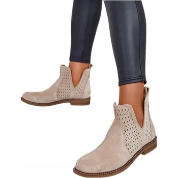 Dámské tenisky BÉŽOVÉ DÁMSKÉ KOTNÍKOVÉ BOTY OVILLA vel. 39