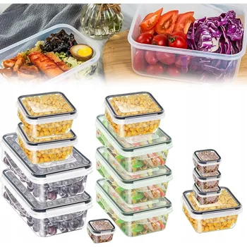 Dóza na potraviny 12x Hermetické KUCHYŇSKÉ dózy na potraviny s těsněním - sada