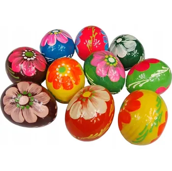 Velikonoční dekorace Kraslice dřevěné ručně malované mini 3,5 cm