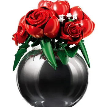 Stavebnice Sluban Sluban Flowers M38-P8061 Kytice červených růží ve váze