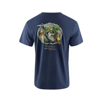 Pánské tričko Grundéns Dark Seas X Grundens Watchman SS T-Shirt Dark Navy Velikost: XXL