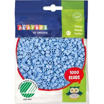 Dětské navlékací korálky Zažehlovací korálky Pastelově modrá 1000 ks