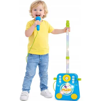 Mikrofon MIKROFON SE STATIVEM, ZESILOVAČEM A KARAOKE MP3 PŘEHRÁVAČEM 1091