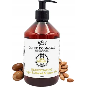 Masážní přípravek VCee Arganový, mandlový a sezamový olej 500 ml - masážní olej