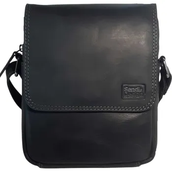 Pánská kožená taška přes rameno Sendi Design černá H-850 BLACK