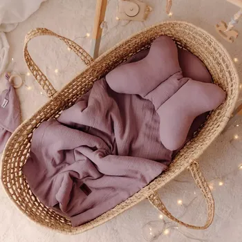 Povlečení Povlečení do kočárku pro Gondoli Sada 3v1 Mušelín A'la Len Bavlna 100% Levandule