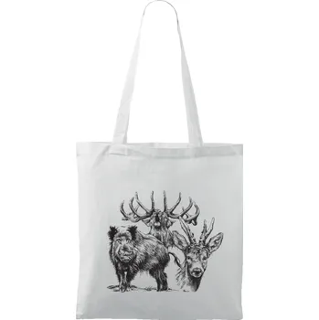 Plátěná taška - Jelen Barva: Bílá