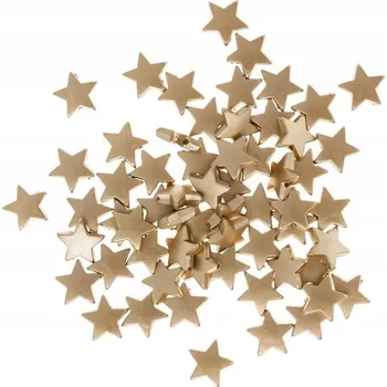 Dětské navlékací korálky HVĚZDIČKOVÉ KORÁLKY 1,5 cm, 60 KS ZLATÉ