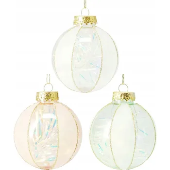 Vánoce Vánoční Koule zdobená vánoční koule 10,5 cm 12 ks