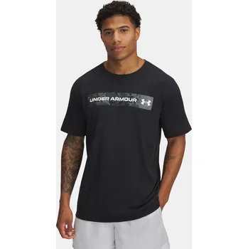 Pánské tričko Under Armour Pánské tričko UA CAMO CHEST STRIPE SS 1376830-002 Černá XXL
