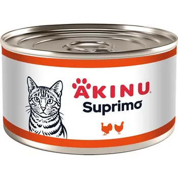 Krmivo pro kočku Akinu SUPRIMO Mleté s krůtím konzerva pro kočky 200 g