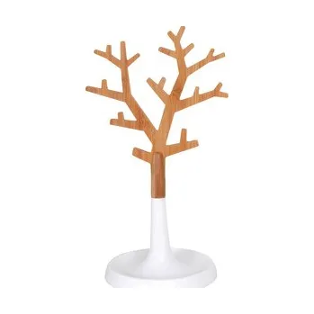 MSV držák na šperky OSLO ve tvaru stromu, dřevo - plast