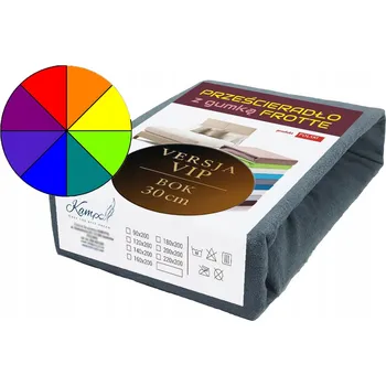 Prostěradlo FROTÉ PROSTĚRADLO S GUMOU VIP 70X90 VÝŠKA BOKU 30CM POLSKÉ BAVLNA MIX BAREV