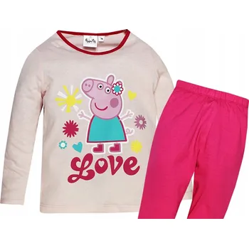 Dívčí pyžamo Prasátko Pepa PEPPA bavlněné pyžamo pro dívky, pyžamko jaro léto 116
