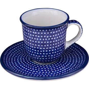 Šálek Ceramika Artystyczna Bolesławiec 60 ml s vintage puntíky