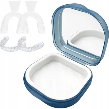 Chránič zubu 2x RELAXAČNÍ DLAHA PROTI SKŘÍPÁNÍ ZUBŮ (BRUXISMU) S POUZDREM A ZRCÁTKEM