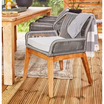 Tuindeco Teak chair Granada with cushion (set of 2 chairs) | cena za ks