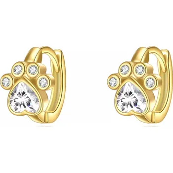 Náušnice Olivie Stříbrné náušnice TLAPKA GOLD 7112 Ag 925; ≤2,6 g.