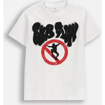 Chlapecké tričko Dětské Tričko Bílé Chlapecké Bavlna Velikost 128 Coccodrillo WC6