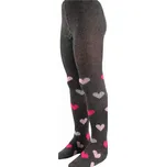 Dívčí punčocháče BOMA - šedá barva - srdíčka