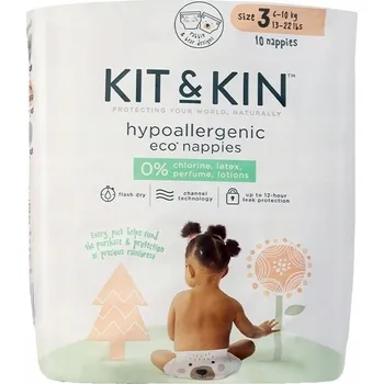 jednorázová plena Testovací sada Plenky Na Jedno Použití 3 Maxi (6-10 kg) Ekologické Kit & Kin