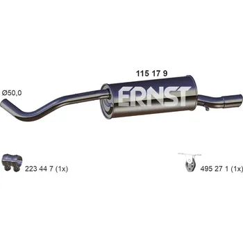 Tlumič výfuku Zadní tlumič výfuku ERNST 115179