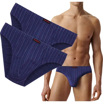 Pánské spodní prádlo 2x Pánské sportovní slipy ATLANTIC 2-BALENÍ pohodlné kalhotky bavlněné EEP-075 M