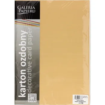 Barevný papír Ozdobný papír s proužky A4 20 ks 230g Světle hnědý