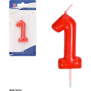 Dortová svíčka Ouda Party - Červená narozeninová svíčka