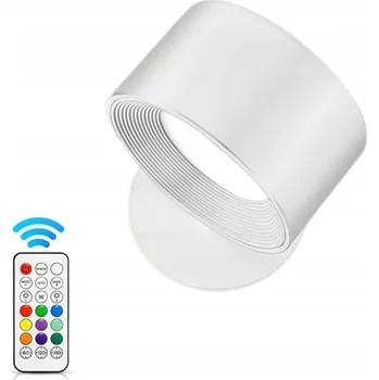 Nástěnné svítidlo LED BEZDRÁTOVÉ NÁSTĚNNÉ SVÍTIDLO 360° OTOČNÉ RGB 3 TEPLOTY SVĚTLA + dálkový ovladač