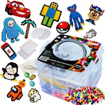 kreativní sada Korálky na žehlení 30 x 30 x 20 cm 10000 ks, 13 barev lidé