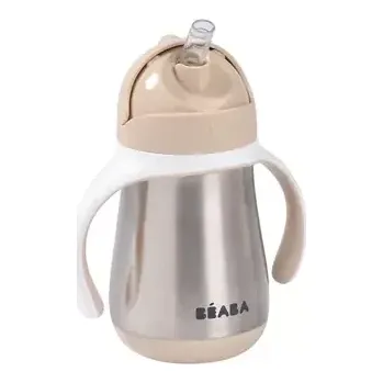 Beaba Hrnek termoizolační s brčkem nerez 250ml Clay Earth (913633BB)