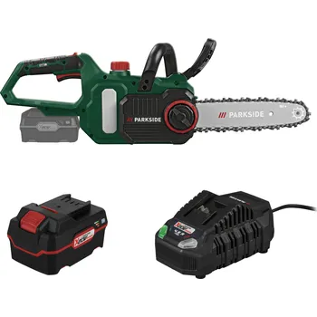 Motorová pila PARKSIDE® Aku řetězová pila PAKS 20-Li E5, 4 Ah